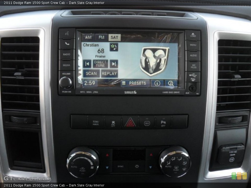 Dark Slate Gray Interior Navigation for the 2011 Dodge Ram 1500 Sport Crew Cab #39930304