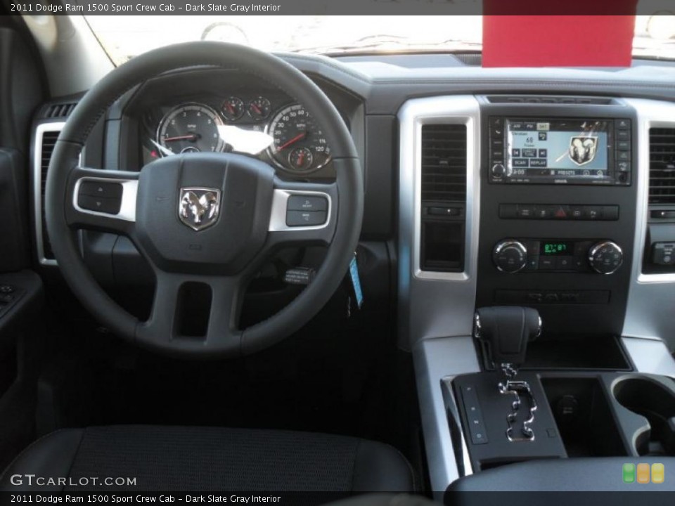 Dark Slate Gray Interior Dashboard for the 2011 Dodge Ram 1500 Sport Crew Cab #39930376
