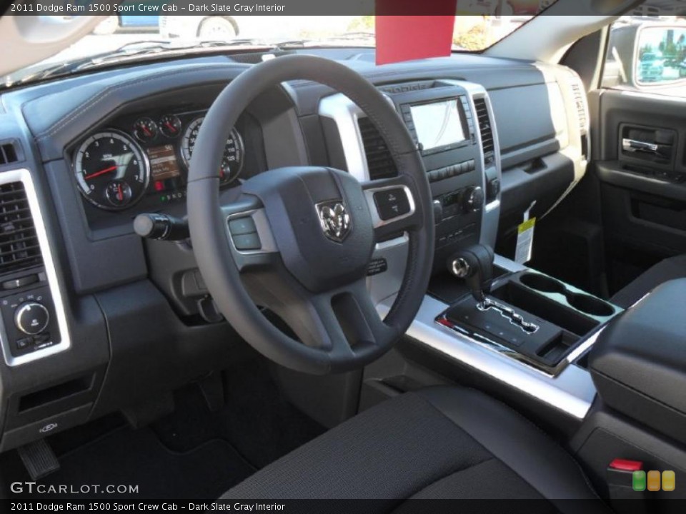 Dark Slate Gray Interior Prime Interior for the 2011 Dodge Ram 1500 Sport Crew Cab #39930520
