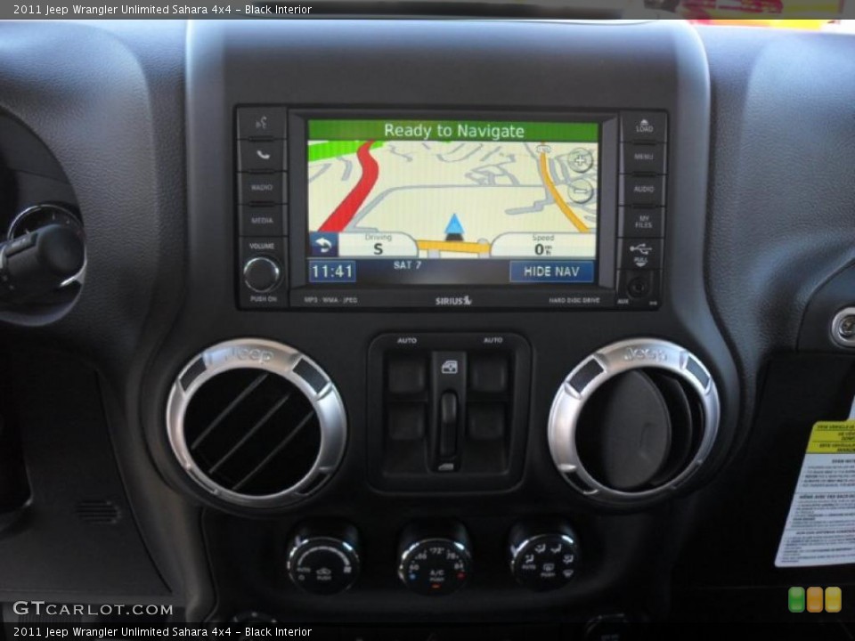 Black Interior Navigation for the 2011 Jeep Wrangler Unlimited Sahara 4x4 #39930708