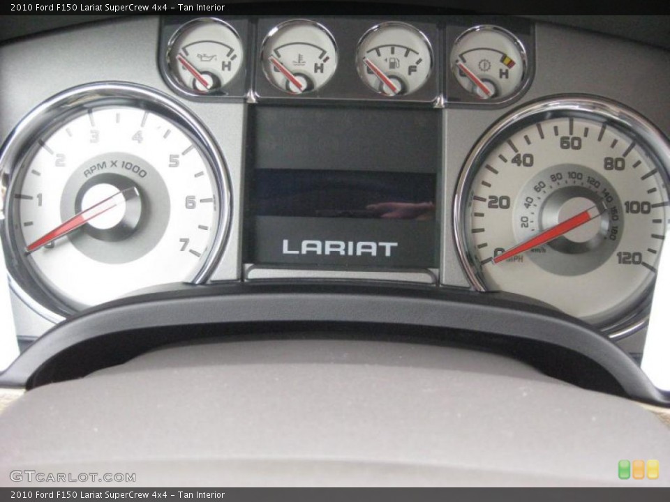 Tan Interior Gauges for the 2010 Ford F150 Lariat SuperCrew 4x4 #39935108