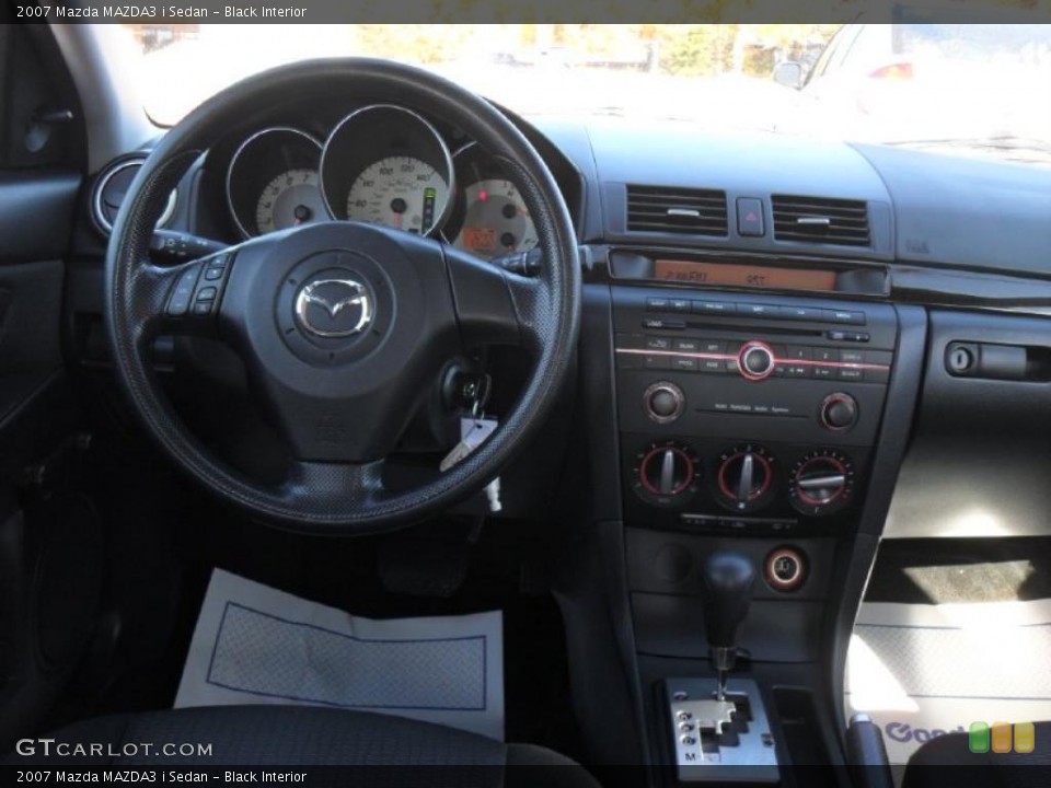 Black Interior Dashboard for the 2007 Mazda MAZDA3 i Sedan #39937312