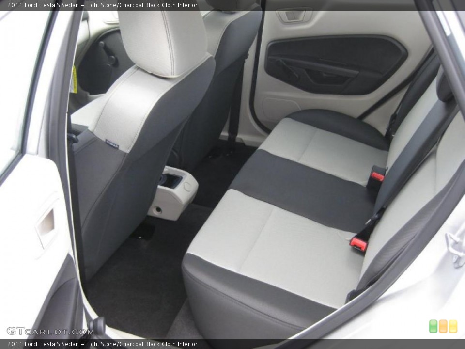Light Stone/Charcoal Black Cloth Interior Photo for the 2011 Ford Fiesta S Sedan #39937348