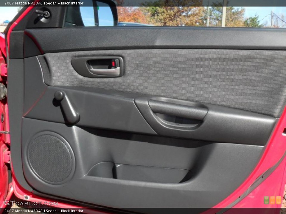 Black Interior Door Panel for the 2007 Mazda MAZDA3 i Sedan #39937372