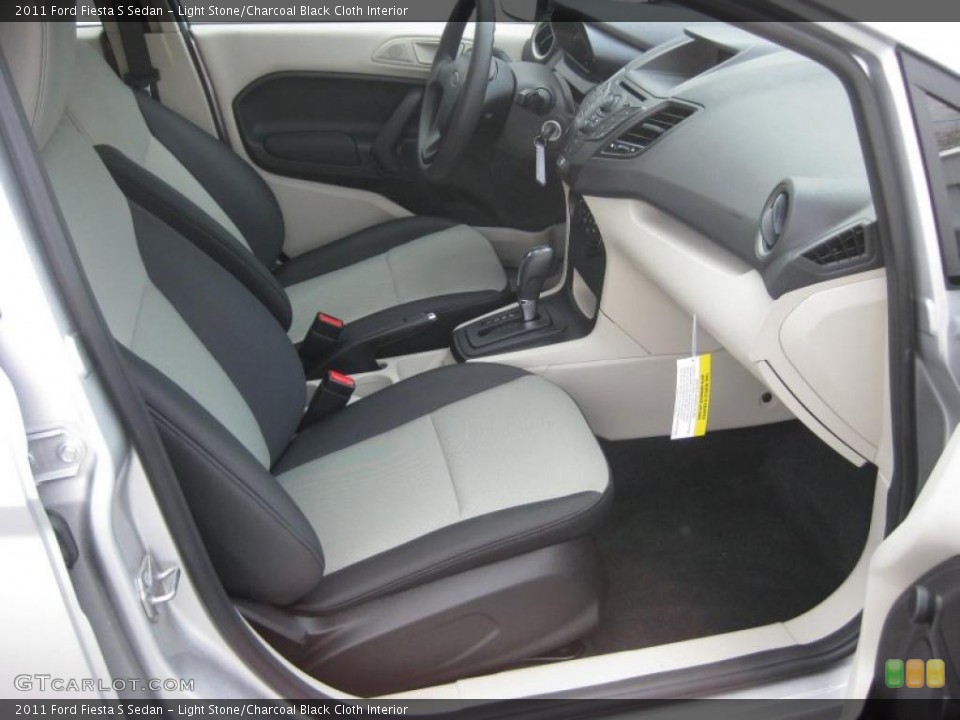 Light Stone/Charcoal Black Cloth Interior Photo for the 2011 Ford Fiesta S Sedan #39937396