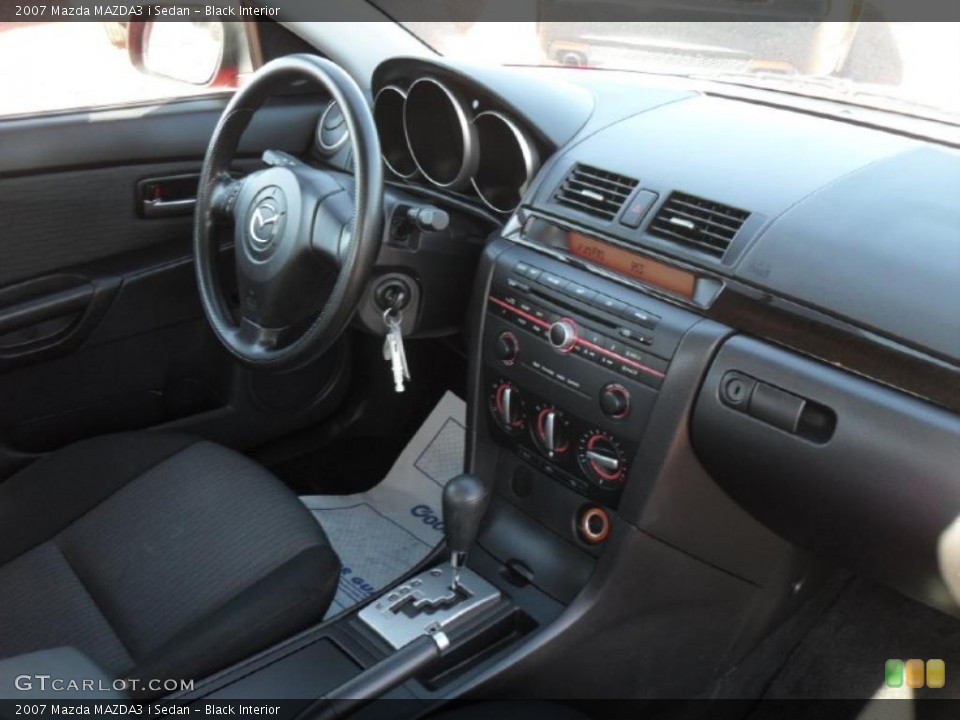 Black Interior Dashboard for the 2007 Mazda MAZDA3 i Sedan #39937408
