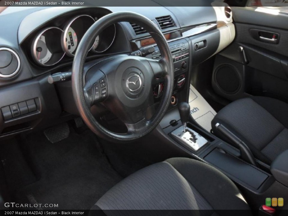 Black Interior Prime Interior for the 2007 Mazda MAZDA3 i Sedan #39937475