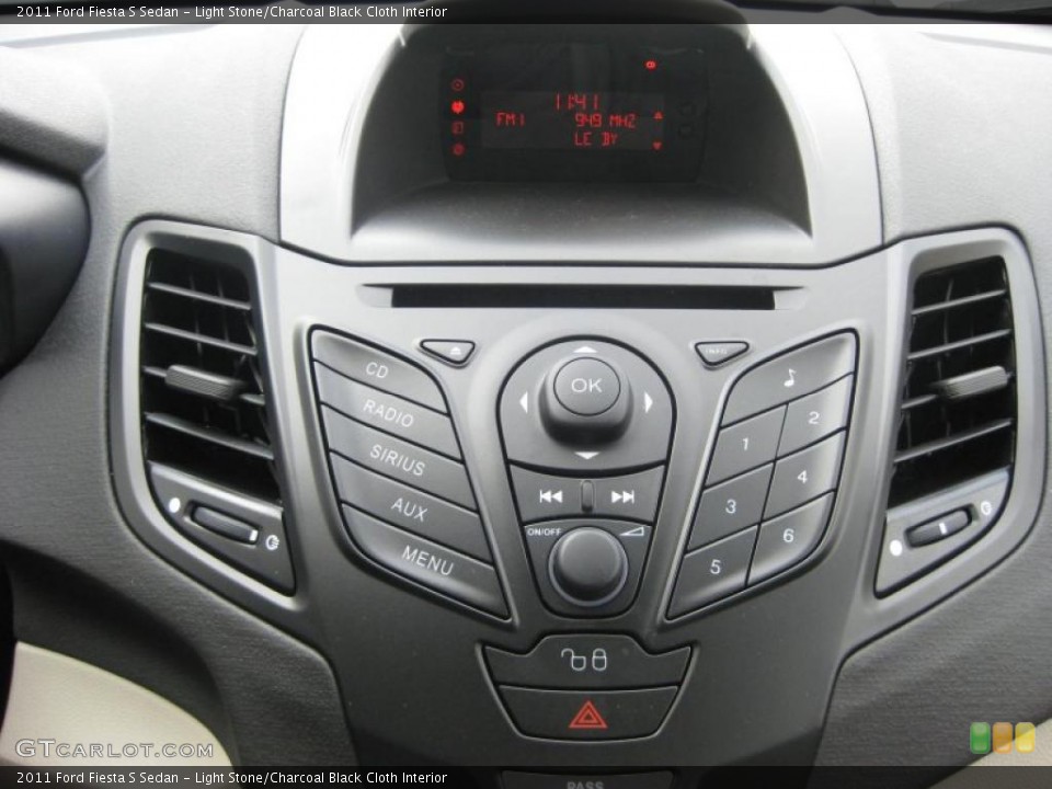 Light Stone/Charcoal Black Cloth Interior Controls for the 2011 Ford Fiesta S Sedan #39937496