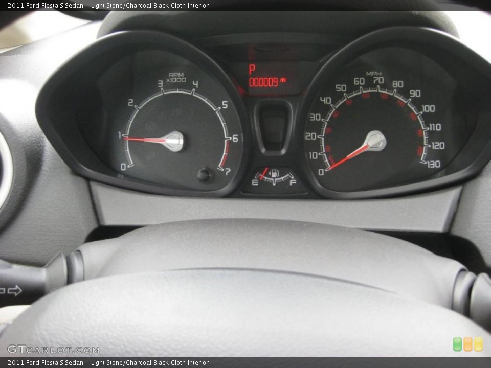 Light Stone/Charcoal Black Cloth Interior Gauges for the 2011 Ford Fiesta S Sedan #39937540
