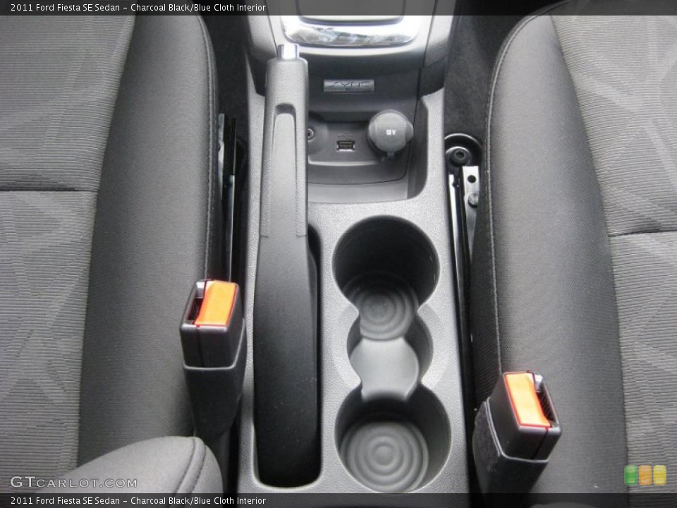 Charcoal Black/Blue Cloth Interior Controls for the 2011 Ford Fiesta SE Sedan #39937972