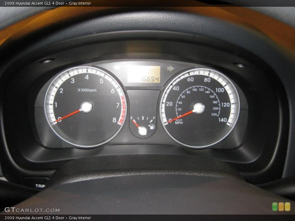Gray Interior Gauges for the 2009 Hyundai Accent GLS 4 Door #39941479