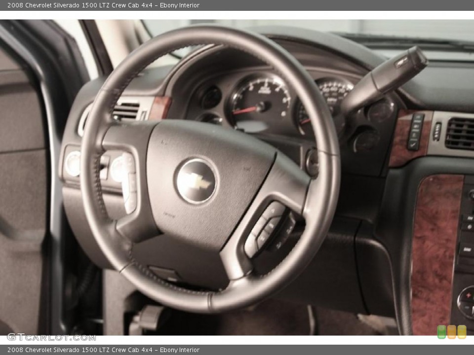 Ebony Interior Steering Wheel for the 2008 Chevrolet Silverado 1500 LTZ Crew Cab 4x4 #39944990