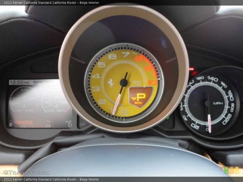 Beige Interior Gauges for the 2011 Ferrari California  #39947926