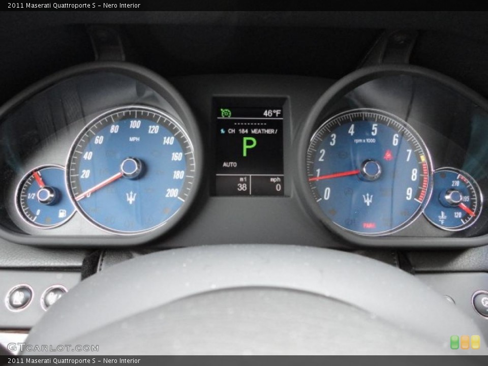 Nero Interior Gauges for the 2011 Maserati Quattroporte S #39949086