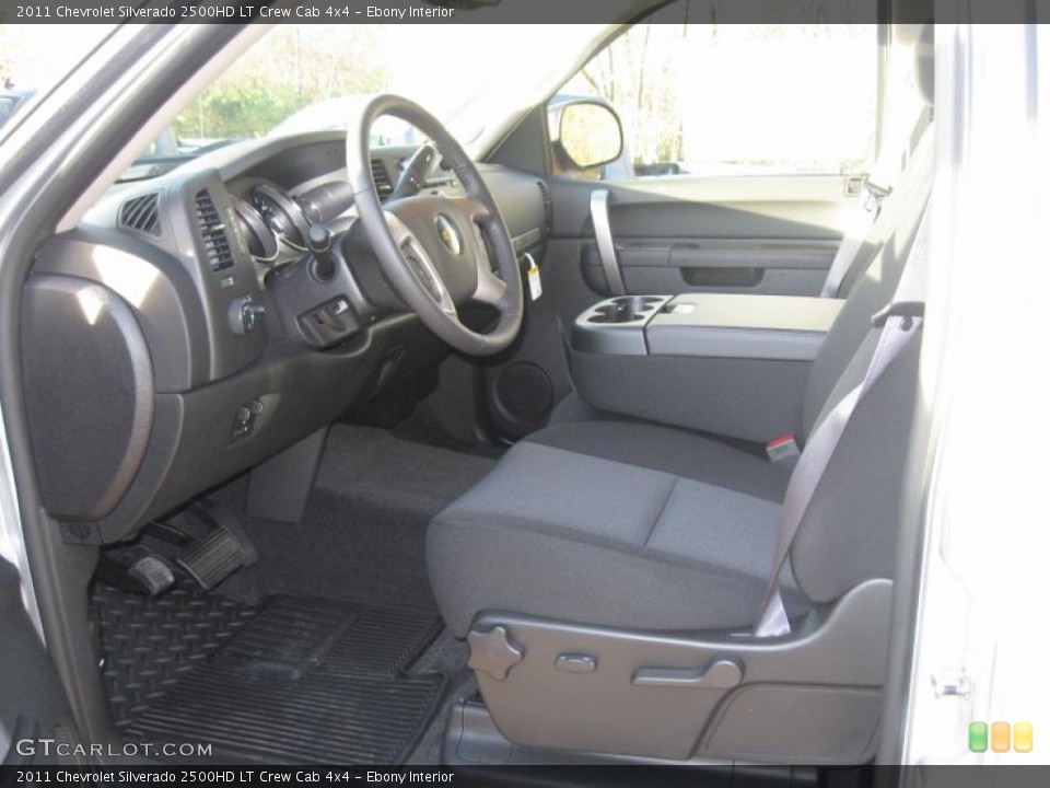 Ebony Interior Prime Interior for the 2011 Chevrolet Silverado 2500HD LT Crew Cab 4x4 #39952734