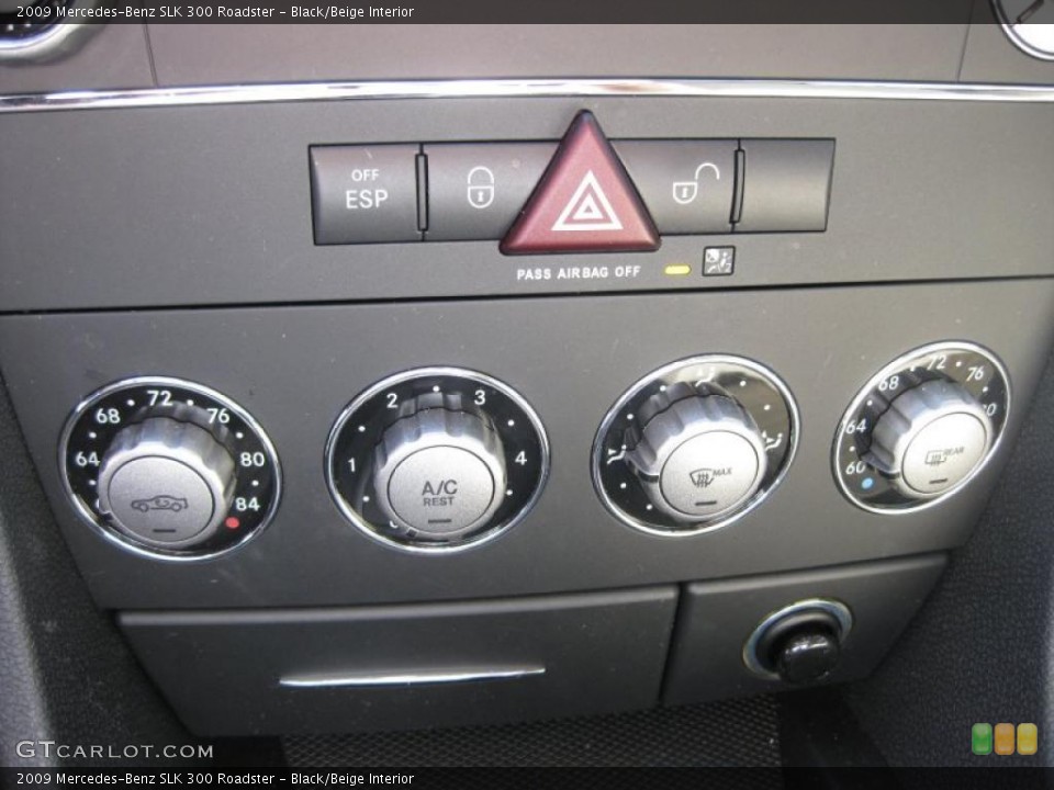 Black/Beige Interior Controls for the 2009 Mercedes-Benz SLK 300 Roadster #39958102