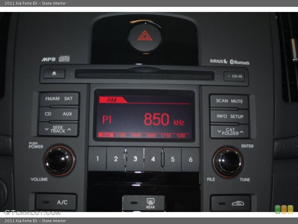 Stone Interior Controls for the 2011 Kia Forte EX #39961886