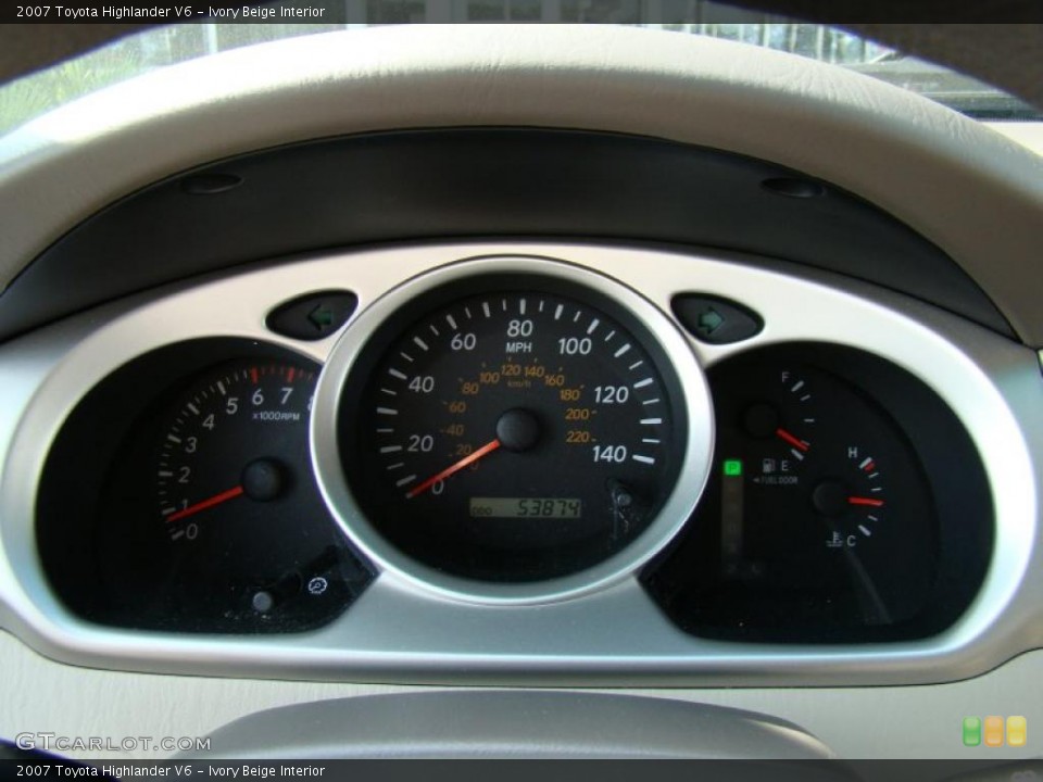 Ivory Beige Interior Gauges for the 2007 Toyota Highlander V6 #39962886