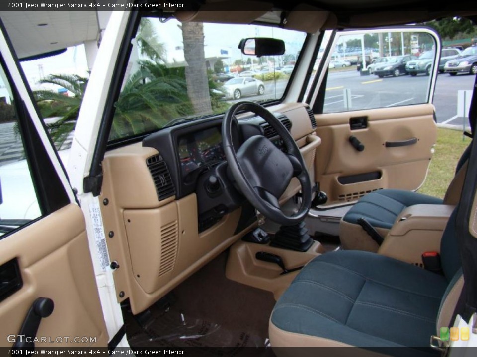 Camel/Dark Green Interior Photo for the 2001 Jeep Wrangler Sahara 4x4 #39965018