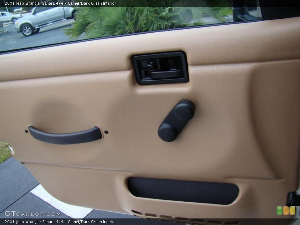 Camel/Dark Green Interior Door Panel for the 2001 Jeep Wrangler Sahara 4x4 #39965138