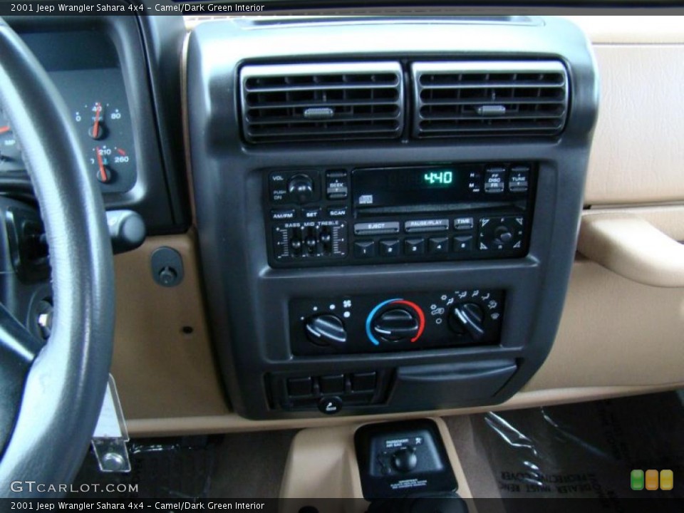 Camel/Dark Green Interior Controls for the 2001 Jeep Wrangler Sahara 4x4 #39965154