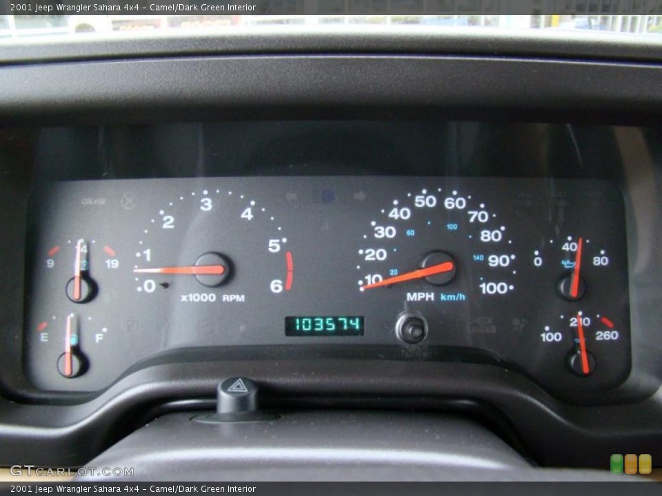 Camel/Dark Green Interior Gauges for the 2001 Jeep Wrangler Sahara 4x4 #39965194
