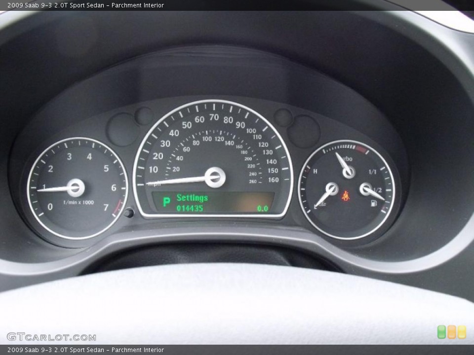 Parchment Interior Gauges for the 2009 Saab 9-3 2.0T Sport Sedan #39966618