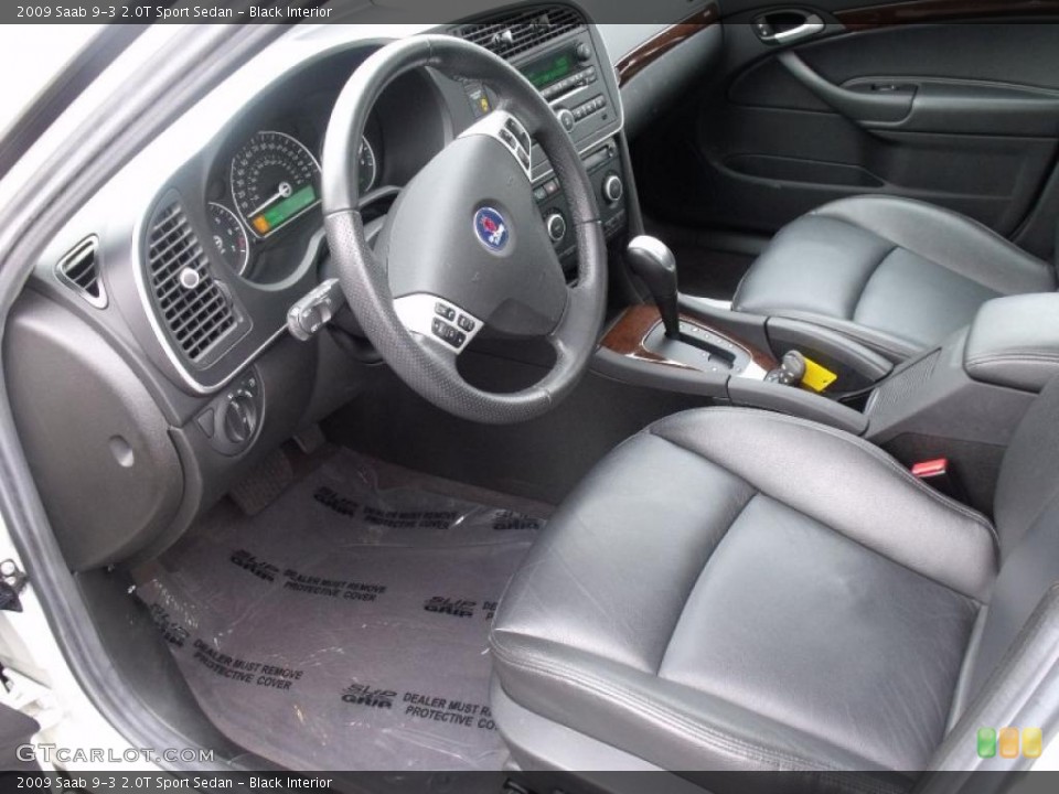 Black Interior Prime Interior for the 2009 Saab 9-3 2.0T Sport Sedan #39966934