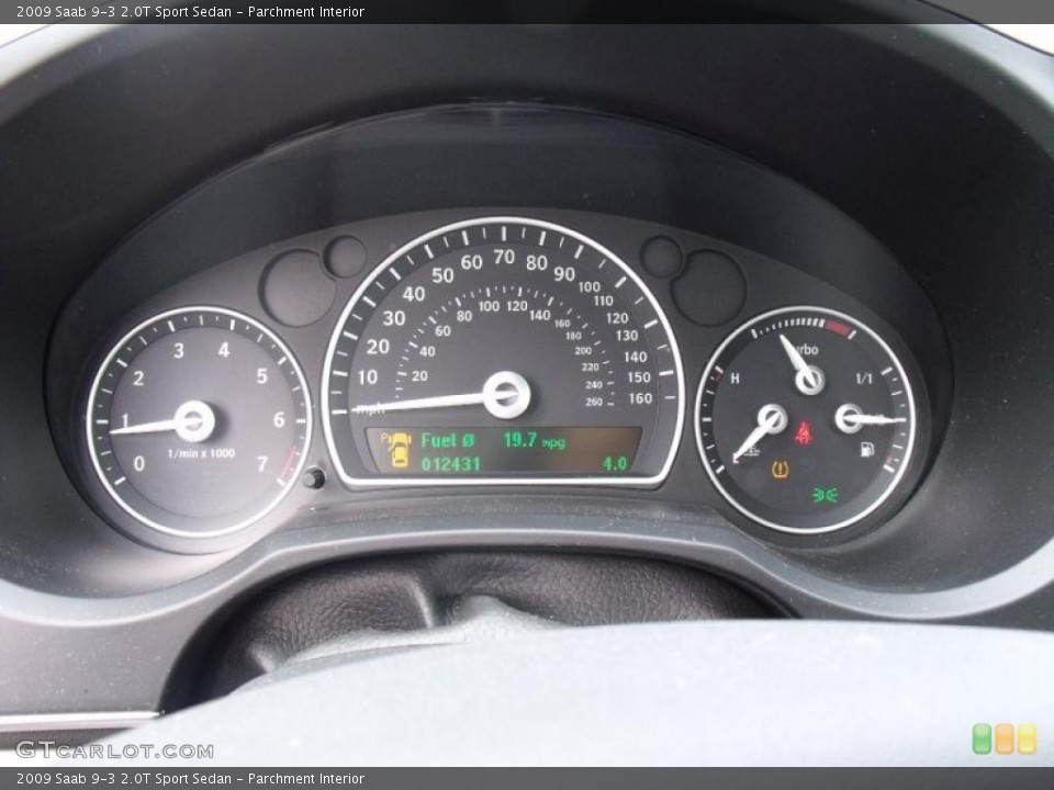 Parchment Interior Gauges for the 2009 Saab 9-3 2.0T Sport Sedan #39967200