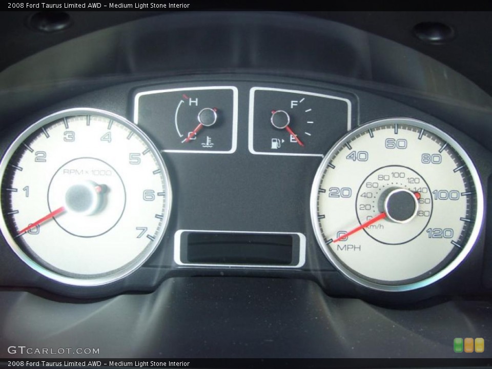 Medium Light Stone Interior Gauges for the 2008 Ford Taurus Limited AWD #39967688