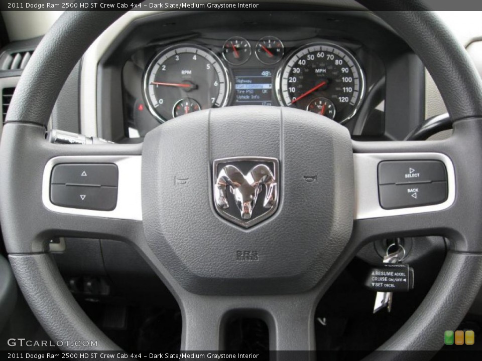 Dark Slate/Medium Graystone Interior Controls for the 2011 Dodge Ram 2500 HD ST Crew Cab 4x4 #39970148