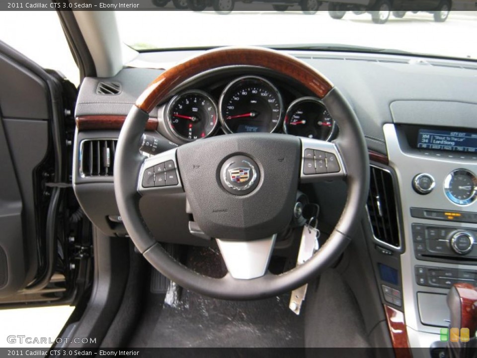 Ebony Interior Steering Wheel for the 2011 Cadillac CTS 3.0 Sedan #39970544