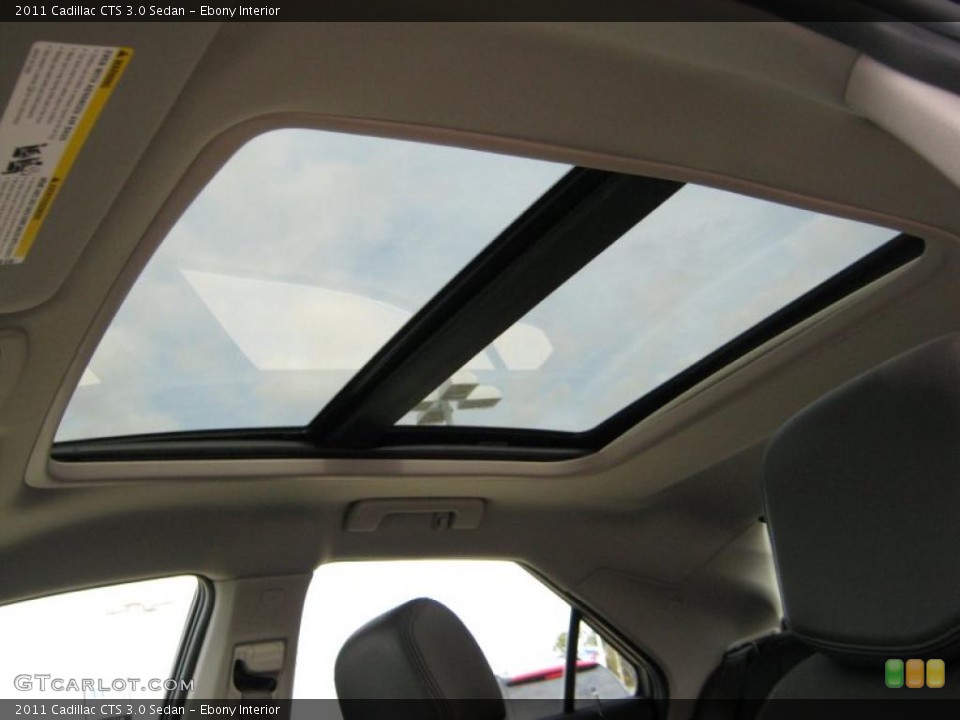 Ebony Interior Sunroof for the 2011 Cadillac CTS 3.0 Sedan #39970592