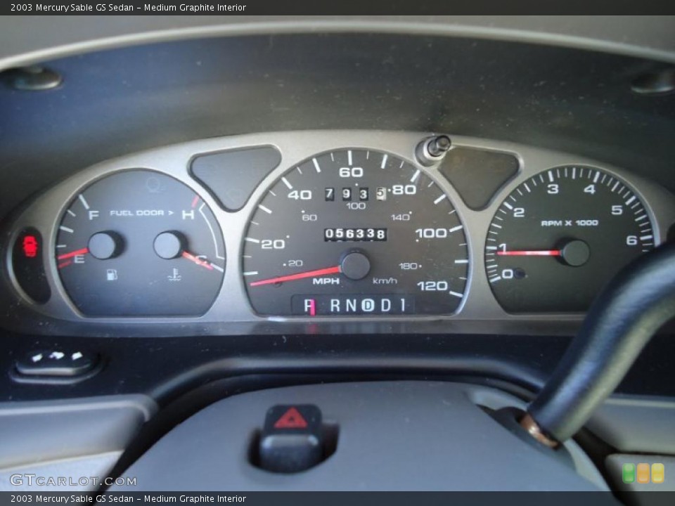 Medium Graphite Interior Gauges for the 2003 Mercury Sable GS Sedan #39971148