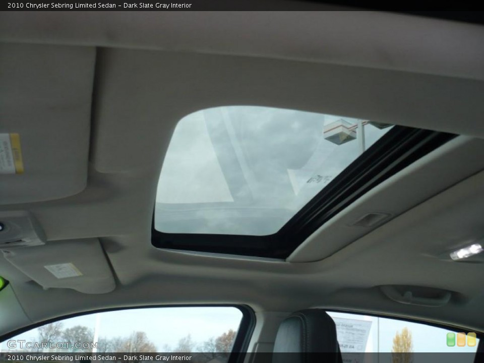 Dark Slate Gray Interior Sunroof for the 2010 Chrysler Sebring Limited Sedan #39971404