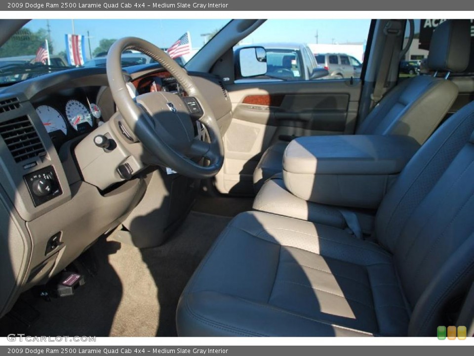 Medium Slate Gray Interior Photo for the 2009 Dodge Ram 2500 Laramie Quad Cab 4x4 #39975360