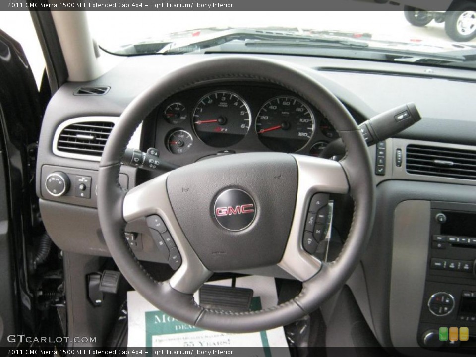 Light Titanium/Ebony Interior Steering Wheel for the 2011 GMC Sierra 1500 SLT Extended Cab 4x4 #39976696