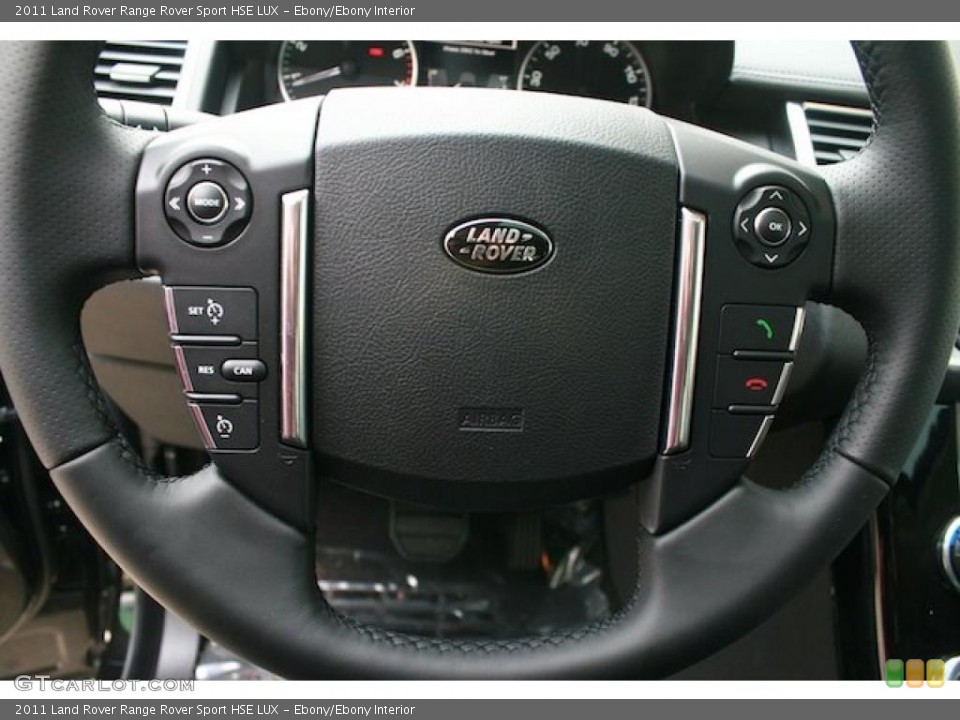 Ebony/Ebony Interior Steering Wheel for the 2011 Land Rover Range Rover Sport HSE LUX #39978108