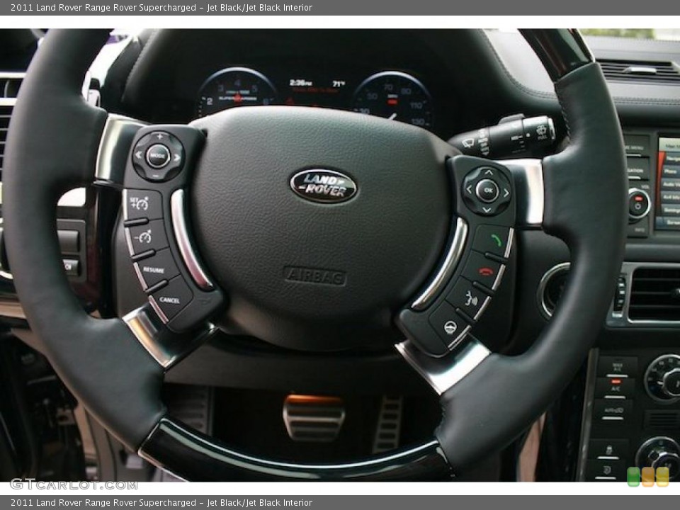 Jet Black/Jet Black Interior Steering Wheel for the 2011 Land Rover Range Rover Supercharged #39978764