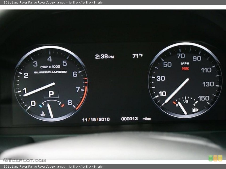 Jet Black/Jet Black Interior Gauges for the 2011 Land Rover Range Rover Supercharged #39978780