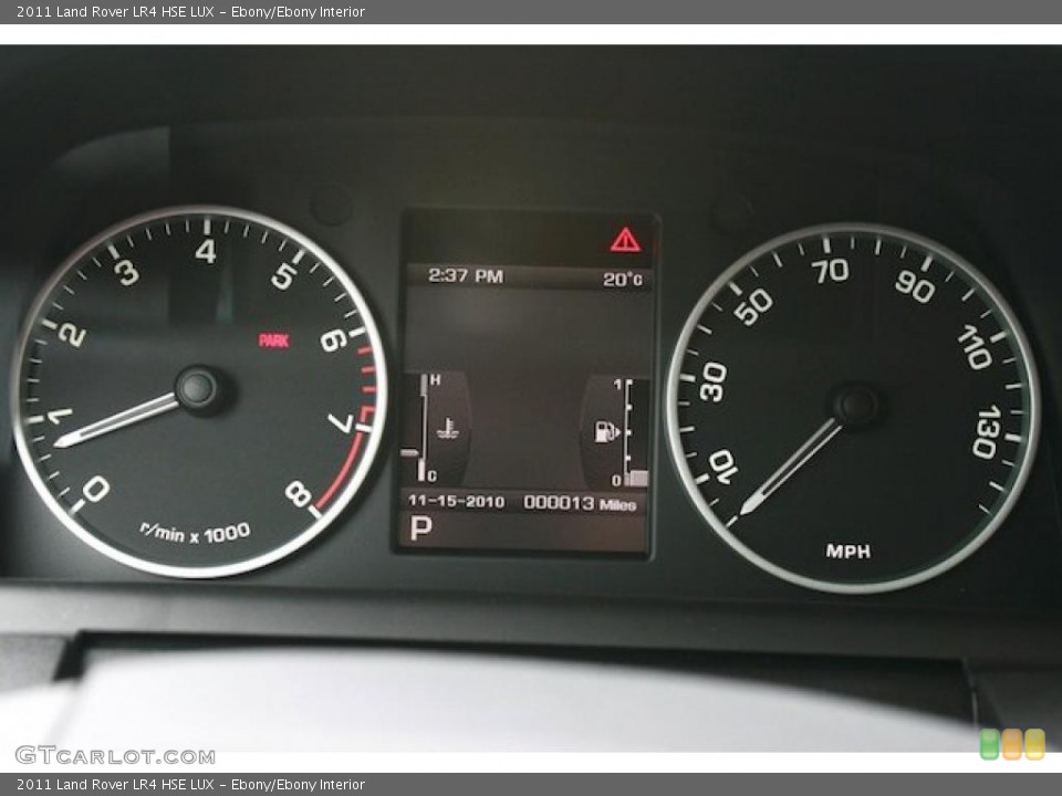 Ebony/Ebony Interior Gauges for the 2011 Land Rover LR4 HSE LUX #39979448