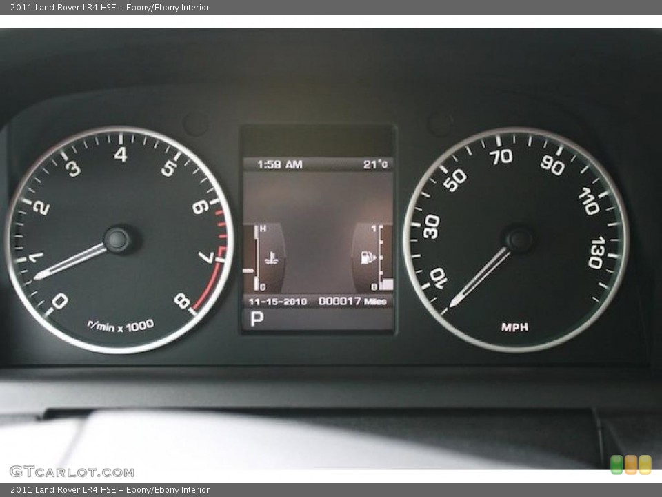 Ebony/Ebony Interior Gauges for the 2011 Land Rover LR4 HSE #39979800