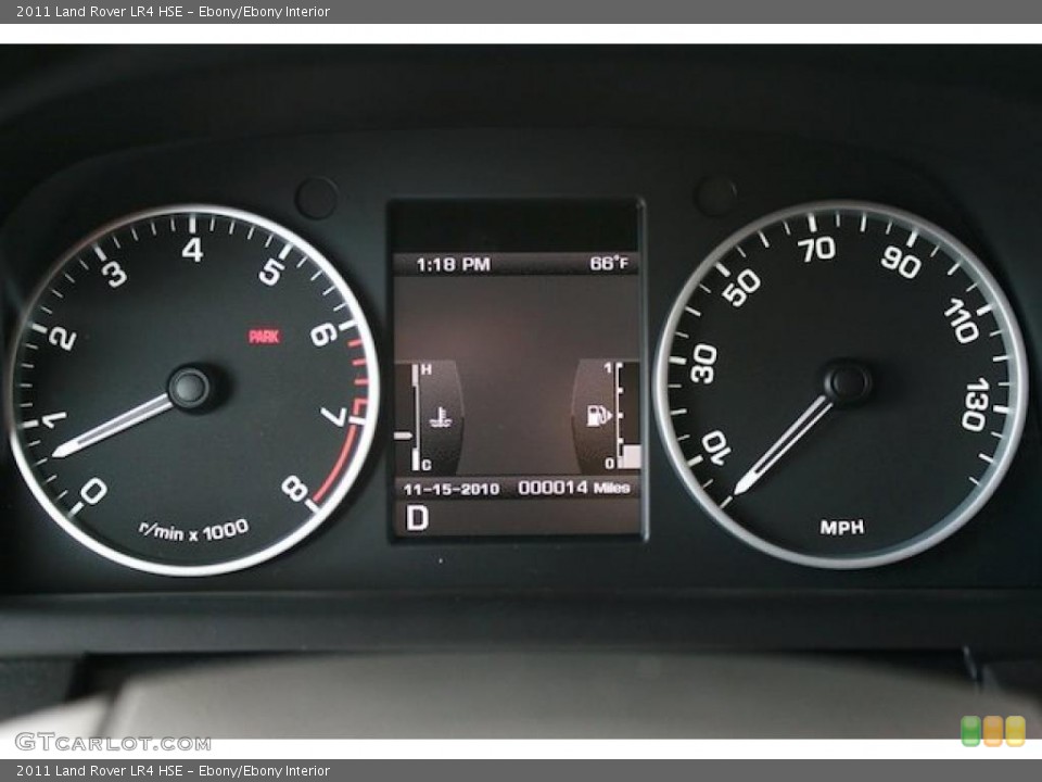 Ebony/Ebony Interior Gauges for the 2011 Land Rover LR4 HSE #39980508