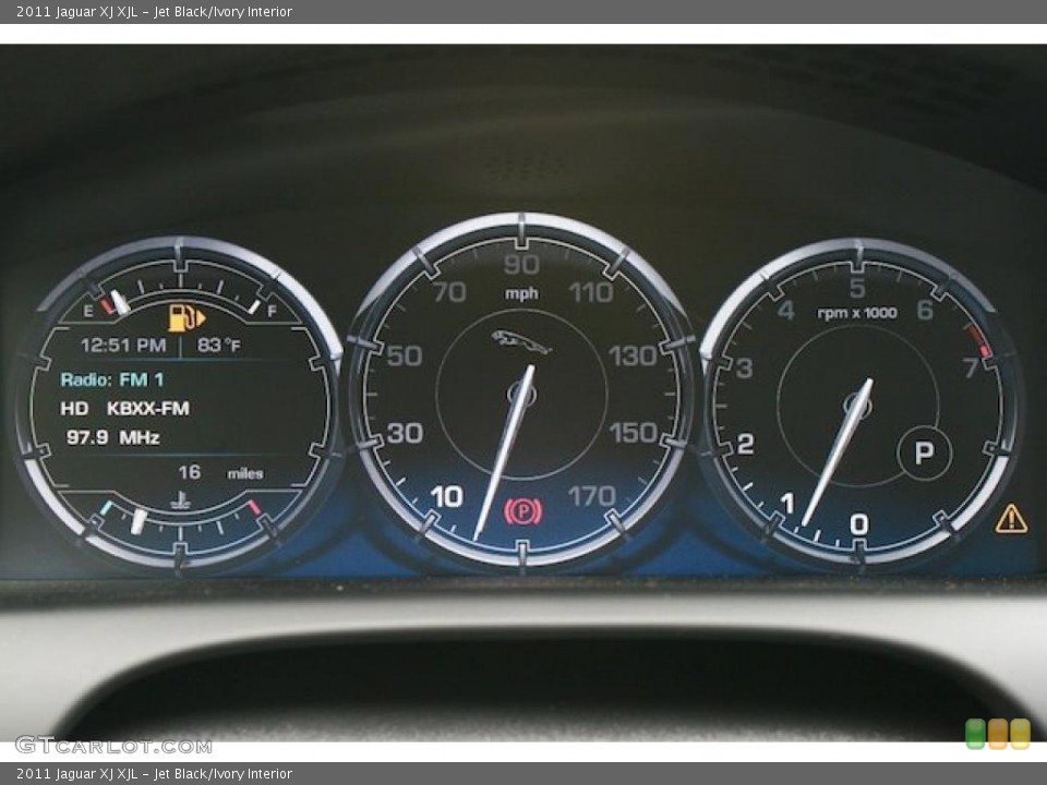 Jet Black/Ivory Interior Gauges for the 2011 Jaguar XJ XJL #39981484