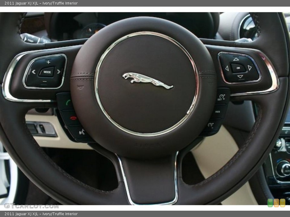 Ivory/Truffle Interior Steering Wheel for the 2011 Jaguar XJ XJL #39981788