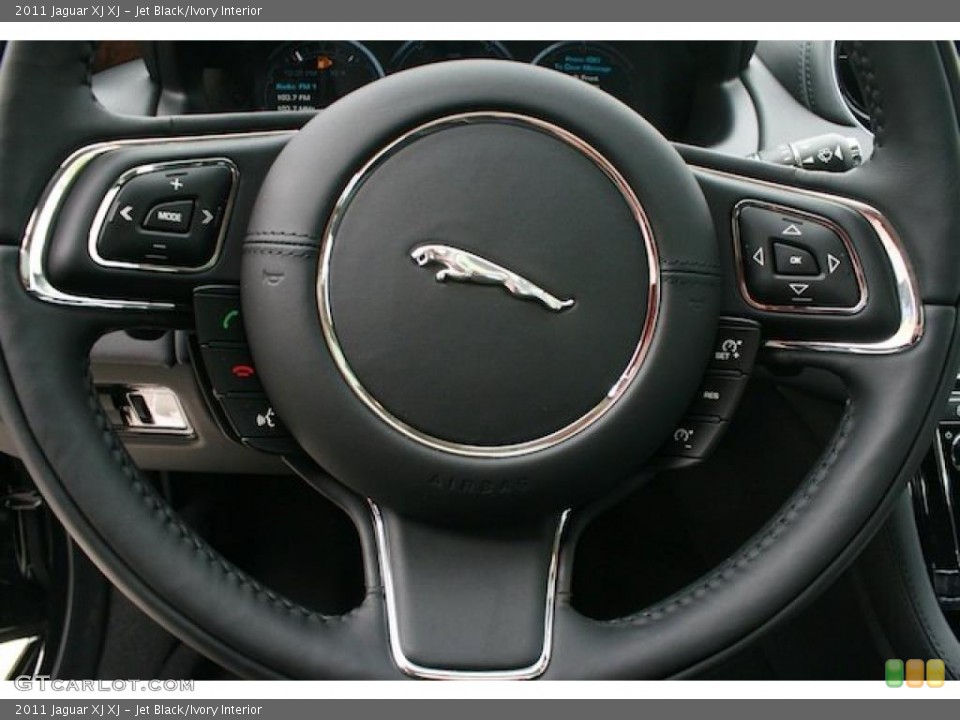 Jet Black/Ivory Interior Steering Wheel for the 2011 Jaguar XJ XJ #39982420