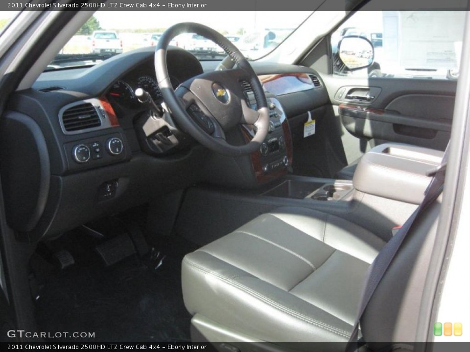 Ebony Interior Prime Interior for the 2011 Chevrolet Silverado 2500HD LTZ Crew Cab 4x4 #39983712