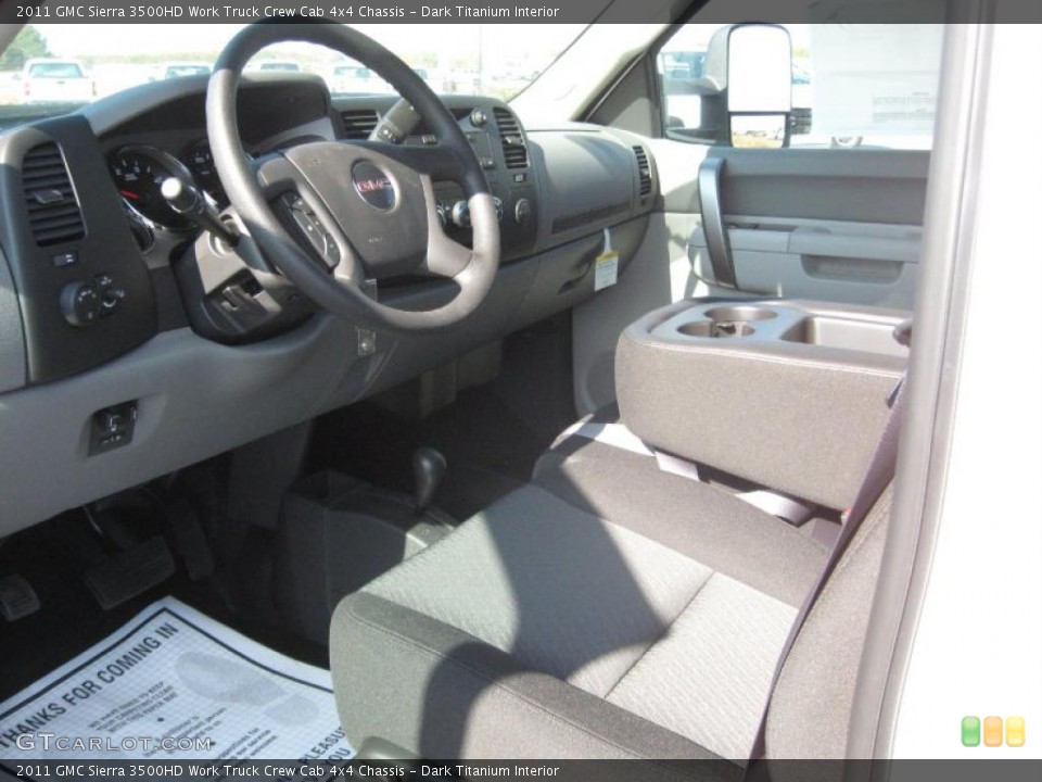 Dark Titanium Interior Photo for the 2011 GMC Sierra 3500HD Work Truck Crew Cab 4x4 Chassis #39983988