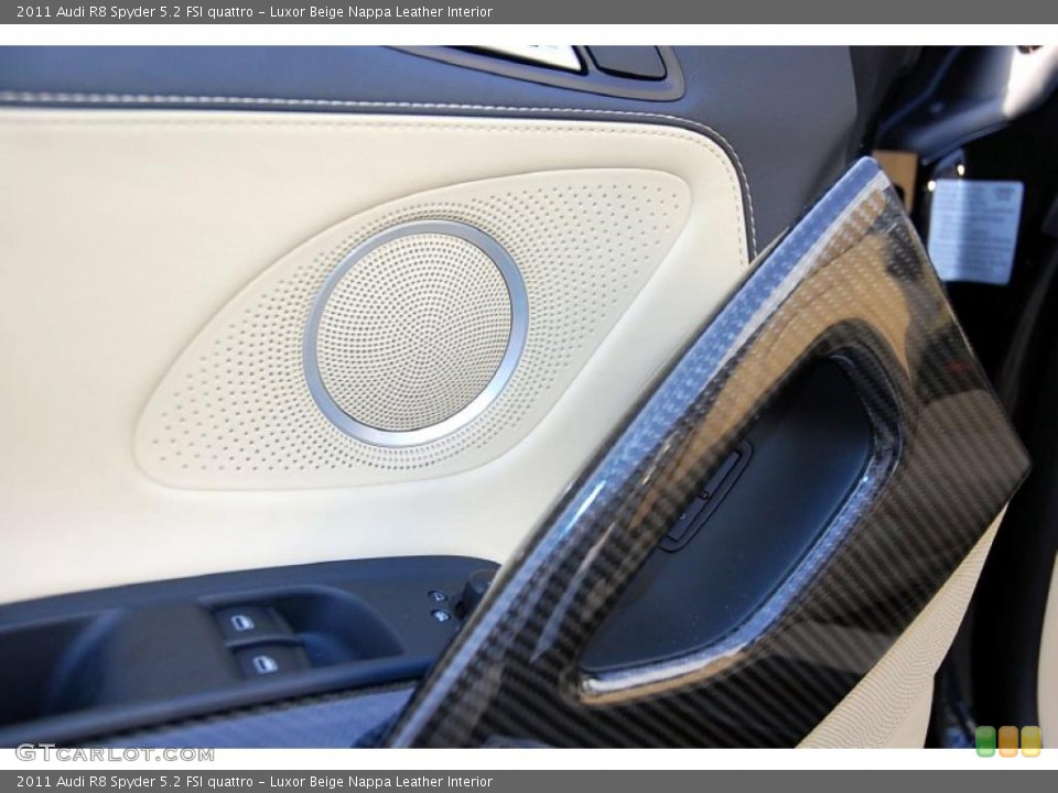 Luxor Beige Nappa Leather Interior Door Panel for the 2011 Audi R8 Spyder 5.2 FSI quattro #39985616