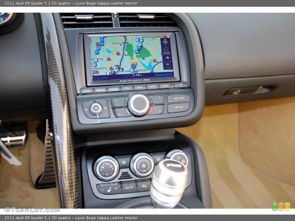Luxor Beige Nappa Leather Interior Navigation for the 2011 Audi R8 Spyder 5.2 FSI quattro #39985636
